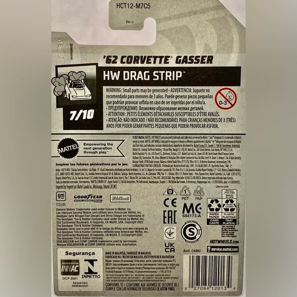 β
π 4/$20 π MATTEL HOT WHEELS 7/10 HW DRAG STRIP β62 CORVETTE GASSER #225/250 - Picture 2 of 3